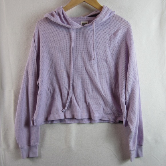 Victoria's Secret Tops - Victoria's Secret Pink Mesh Hoodie Cropped  Small Lightweight flaws